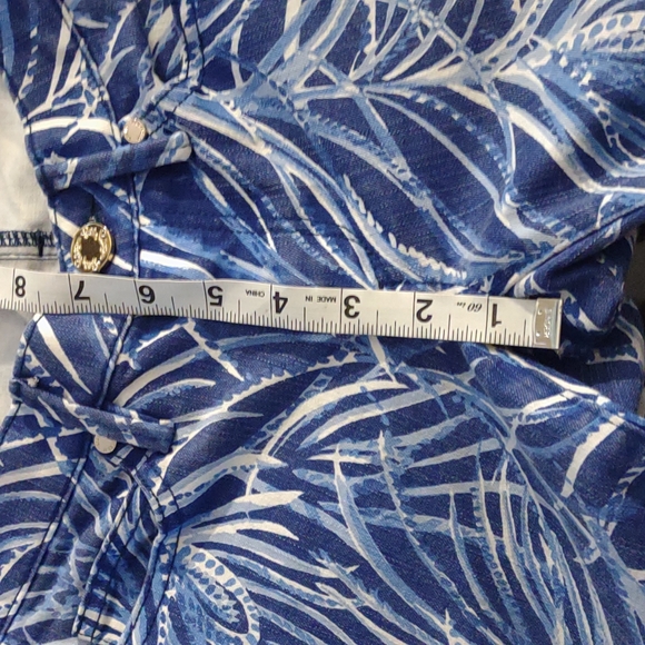 Lilly pulitzer blue & white patterned jeans size 2 - Picture 4 of 8